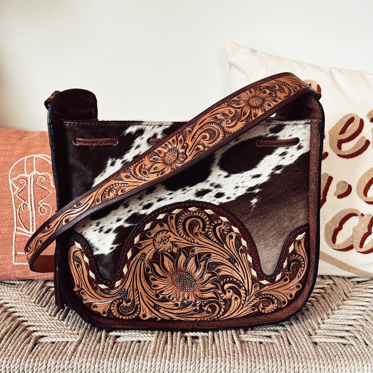 American Darling Tooled Leather & Buck Stitch Wallet – Western