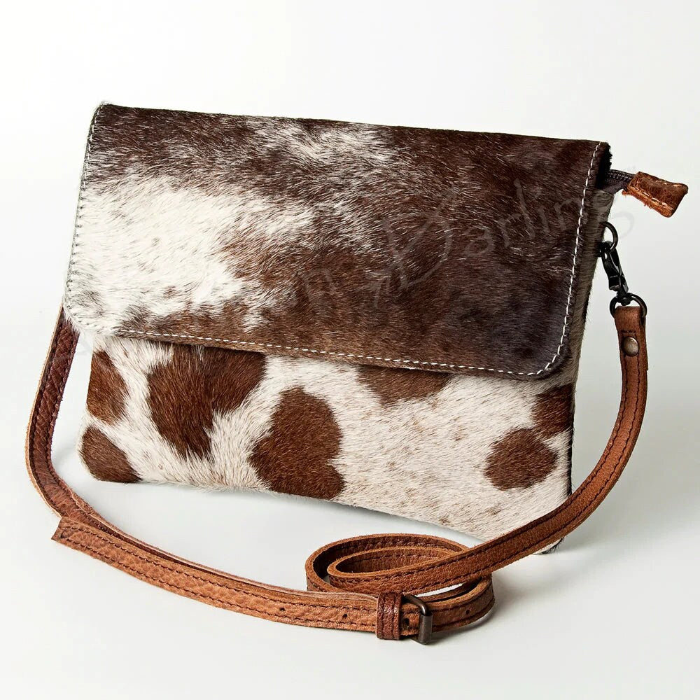 PHONE CROSSBODY Western Tooled Leather Cowhide Mini Crossbody 