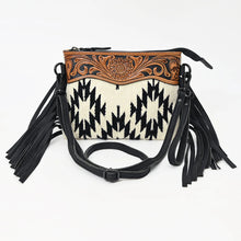 Load image into Gallery viewer, Montezuma Small Western Leather Crossbody Purse
