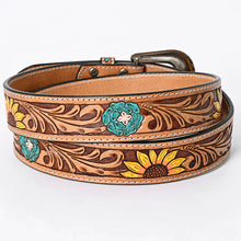 Load image into Gallery viewer, Laramie Hand Tooled Leather Belt
