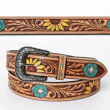 Load image into Gallery viewer, Laramie Hand Tooled Leather Belt
