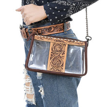 Load image into Gallery viewer, Tooled Treasure Clear Vinyl Concert Purse
