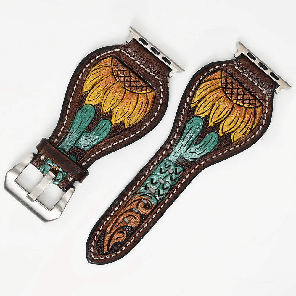 Sunflower 45 Leather Apple Watch Band