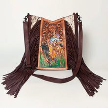 Load image into Gallery viewer, Bronco Western Leather Crossbody Purse
