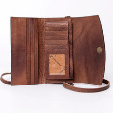 Load image into Gallery viewer, Forest Hills Western Leather Crossbody Wallet
