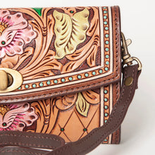 Load image into Gallery viewer, Pinyon Pines Hand Tooled Leather Crossbody Wallet
