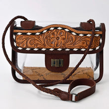 Load image into Gallery viewer, The Festival Western Leather Clear Concert Purse
