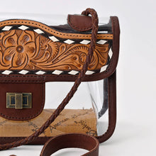 Load image into Gallery viewer, The Festival Western Leather Clear Concert Purse
