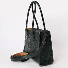 Load image into Gallery viewer, Black Beauty Hand Tooled Leather Tote Bag
