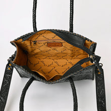 Load image into Gallery viewer, Black Beauty Hand Tooled Leather Tote Bag
