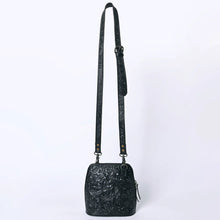 Load image into Gallery viewer, Midnight Mustang Hand Tooled Leather Crossbody Purse
