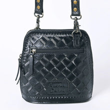 Load image into Gallery viewer, Midnight Mustang Hand Tooled Leather Crossbody Purse
