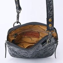 Load image into Gallery viewer, Midnight Mustang Hand Tooled Leather Crossbody Purse
