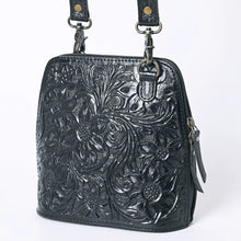 Load image into Gallery viewer, Midnight Mustang Hand Tooled Leather Crossbody Purse
