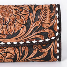 Load image into Gallery viewer, Buck Stitch Hand Tooled Leather Wallet
