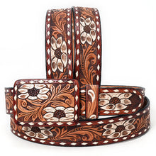 Load image into Gallery viewer, Caprock Canyon Hand Tooled Leather Belt
