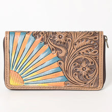 Load image into Gallery viewer, Sun Ray Hand Tooled Leather Wallet
