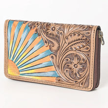 Load image into Gallery viewer, Sun Ray Hand Tooled Leather Wallet
