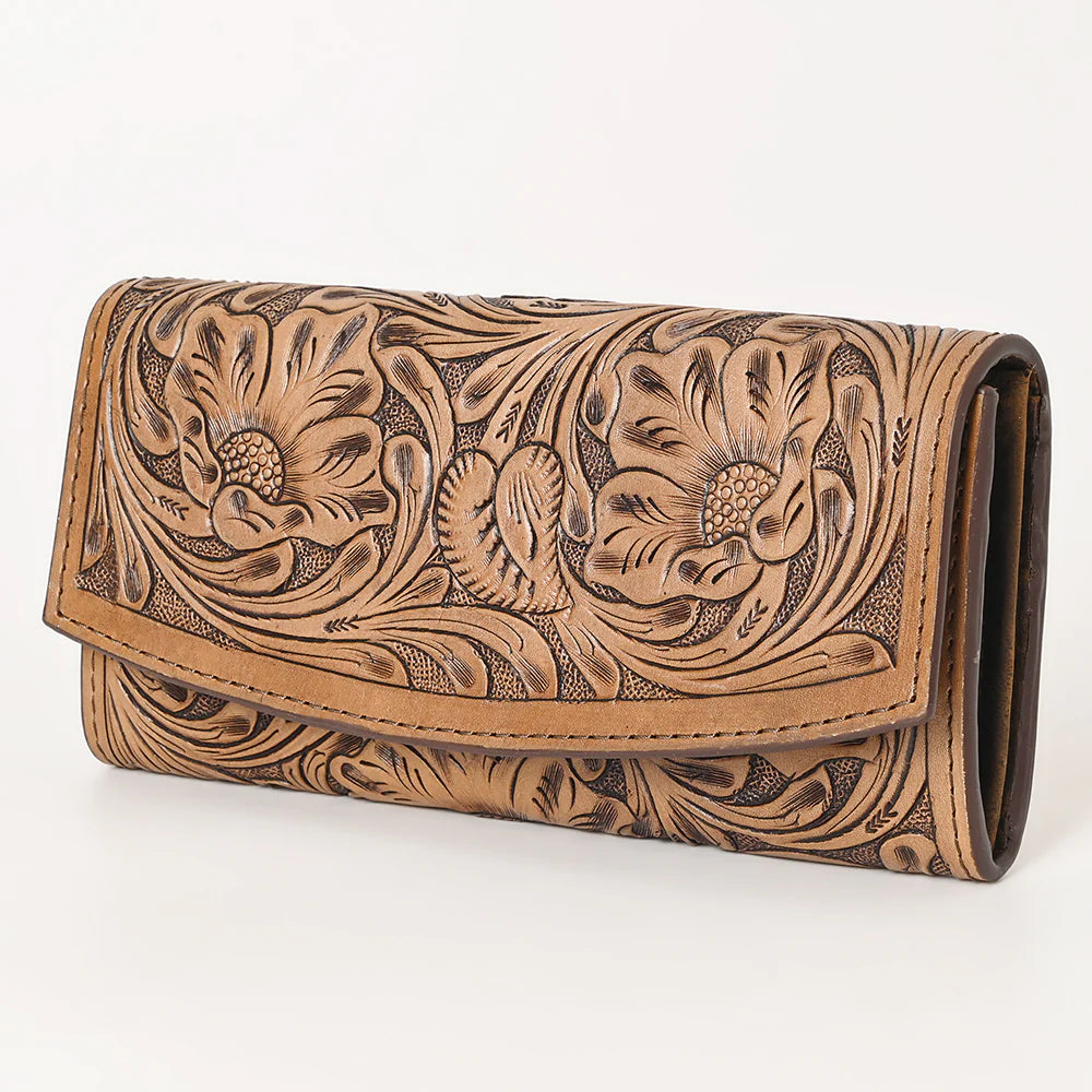 Cottonwood Hand Tooled Leather Wallet