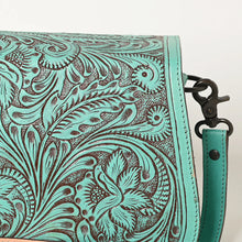 Load image into Gallery viewer, Cowhide Classic Hand Tooled Leather Crossbody Purse
