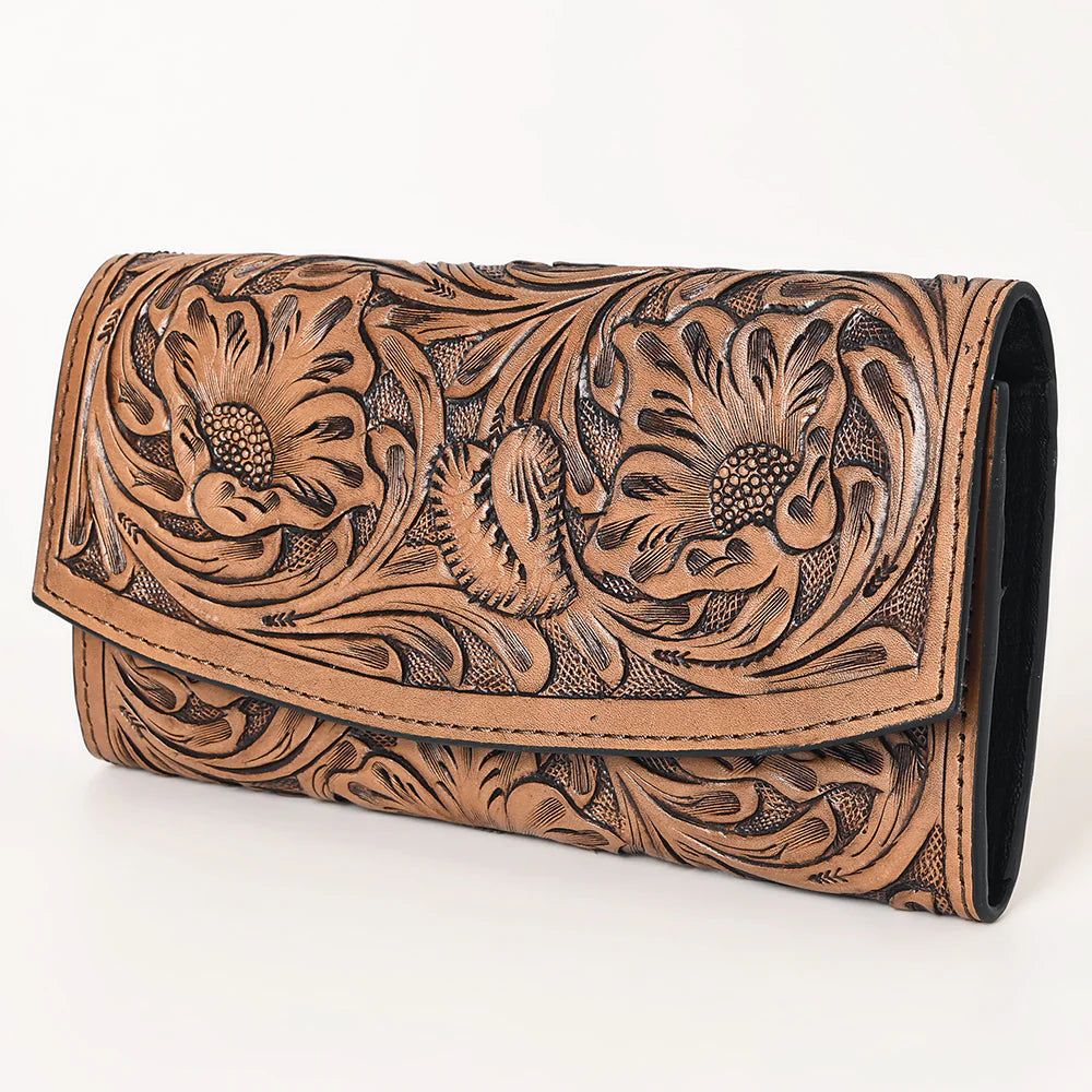 Cottonwood Hand Tooled Leather Wallet