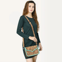 Load image into Gallery viewer, Rawhide Chic Hand Tooled Leather Crossbody Purse
