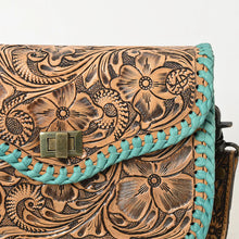 Load image into Gallery viewer, Rawhide Chic Hand Tooled Leather Crossbody Purse
