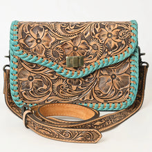 Load image into Gallery viewer, Rawhide Chic Hand Tooled Leather Crossbody Purse
