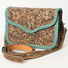 Load image into Gallery viewer, Rawhide Chic Hand Tooled Leather Crossbody Purse
