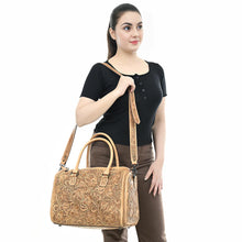 Load image into Gallery viewer, Frontier Belle Hand Tooled Leather Duffel Bag
