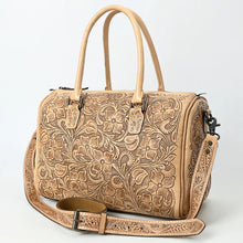 Load image into Gallery viewer, Frontier Belle Hand Tooled Leather Duffel Bag
