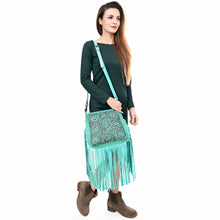 Load image into Gallery viewer, Western Wanderer Hand Tooled Leather Crossbody Purse
