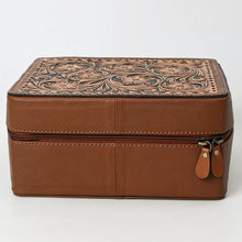 Load image into Gallery viewer, Trail Creek Hand Tooled Leather Jewelry Box
