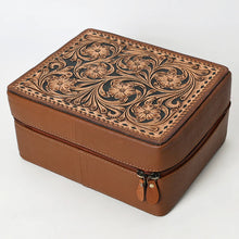 Load image into Gallery viewer, Trail Creek Hand Tooled Leather Jewelry Box
