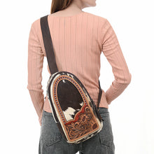 Load image into Gallery viewer, Western Spirit Hand Tooled Leather Sling Bag
