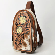 Load image into Gallery viewer, Western Wildflower Hand Tooled Leather Sling Bag
