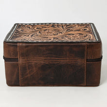 Load image into Gallery viewer, Trail Born Hand Tooled Leather Jewelry Box
