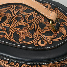 Load image into Gallery viewer, Atkin Ranch Hand Tooled Leather Jewelry/Makeup Case
