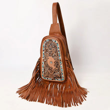 Load image into Gallery viewer, Mustang Belle Hand Tooled Leather Sling Bag
