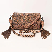 Load image into Gallery viewer, Coyote Run Hand Tooled Leather Crossbody Purse
