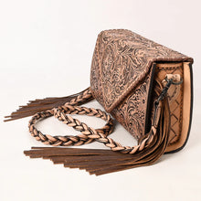 Load image into Gallery viewer, Coyote Run Hand Tooled Leather Crossbody Purse
