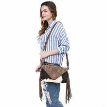 Load image into Gallery viewer, Old Frontier Hand Tooled Leather Crossbody Purse
