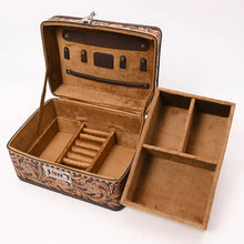 Load image into Gallery viewer, Copper Ridge Hand Tooled Leather Jewelry Box
