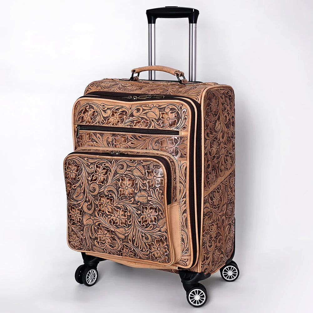 Coventry Hand Tooled Leather Suitcase