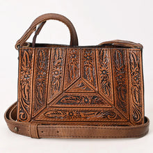 Load image into Gallery viewer, Rodeo Queen Hand Tooled Leather Crossbody Purse
