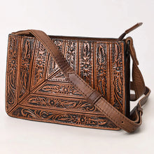 Load image into Gallery viewer, Rodeo Queen Hand Tooled Leather Crossbody Purse
