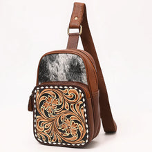 Load image into Gallery viewer, Prairie Wind Hand Tooled Leather Sling Bag
