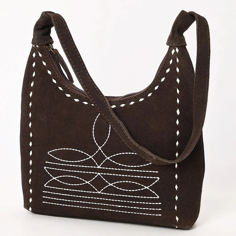 The Beatrice Suede Leather Hobo Purse