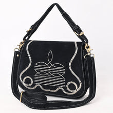 Load image into Gallery viewer, The Loretta Suede Boot Stitch Crossbody Purse
