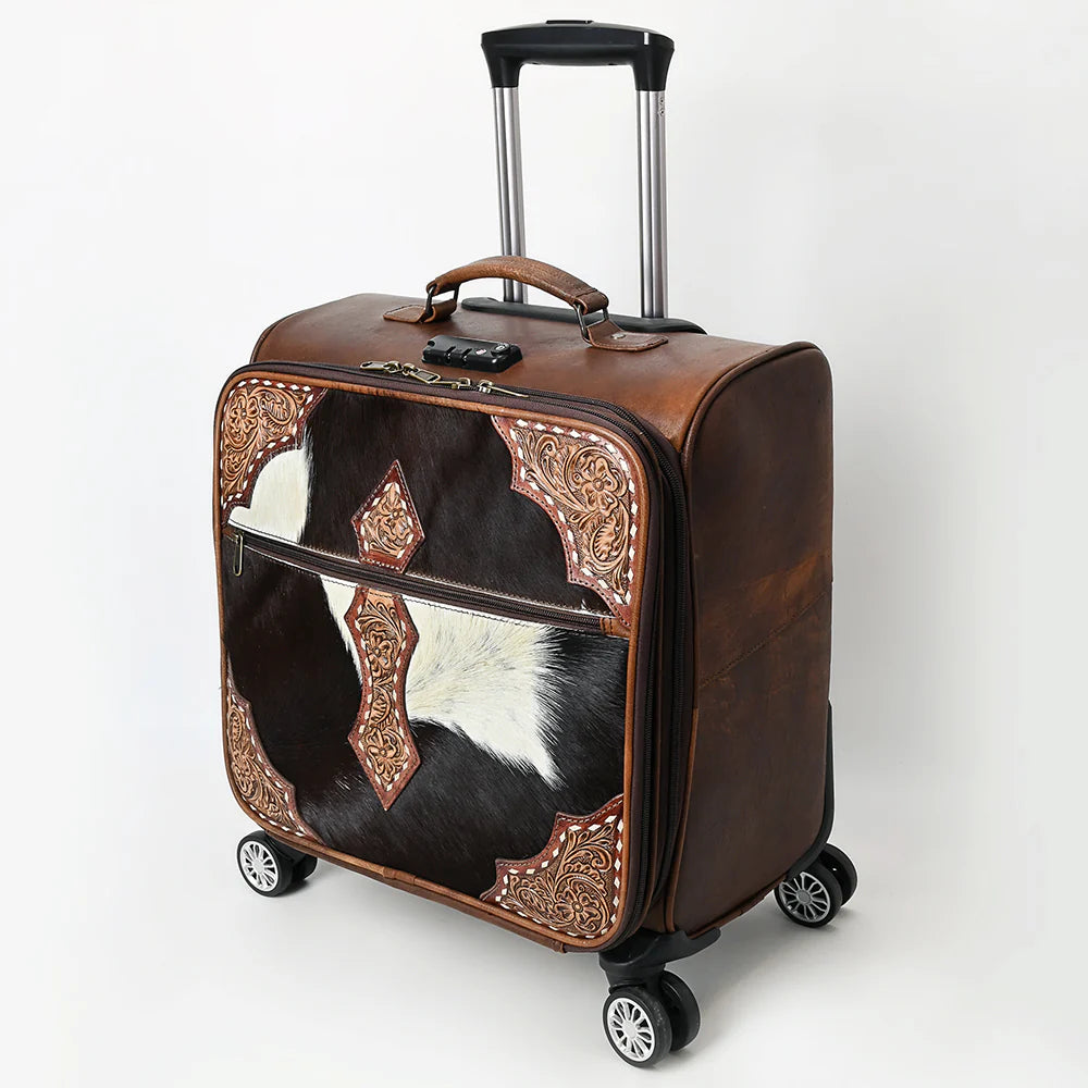 Birmingham Hand Tooled Leather Suitcase